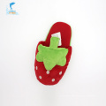 Cute cartoon strawberry plush winter slippers